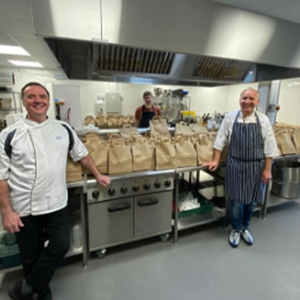 The Larder and West Lothian College joined forces to provide the Christmas dinners to vulnerable groups over festive period