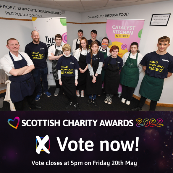 The Larder are shortlisted for Charity of the Year at The Scottish Charity Awards - VOTE NOW
